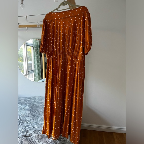 AVA & VIV Polka Dot Midi Dress, Size 1X - Picture 4 of 7